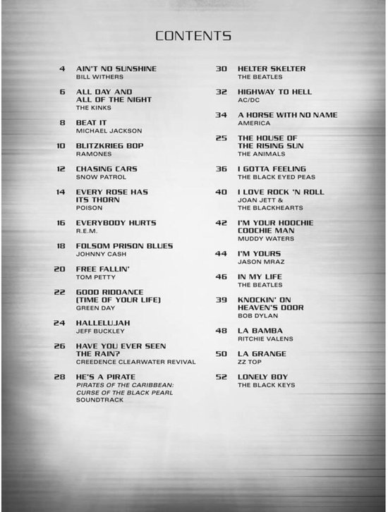 Hal Leonard Simple Songs recueil de partitions pour guitaristes débutants