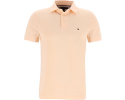 Tommy Hilfiger 1985 Slim Polo – heren poloshirt – zalmoranje