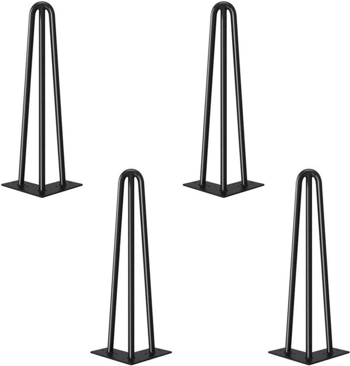 Stunq® Haarspeld tafelpoot 4x haarspeldpoot meubelpoot haarspeldpoten van metaal tafelaccessoires DIY voor eettafel salontafel bureau