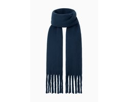 Hidzo Sjaal – Donkerblauw – Dikke Zachte Wintersjaal – 240×40 cm – Lange Warme Sjaal voor Dames
