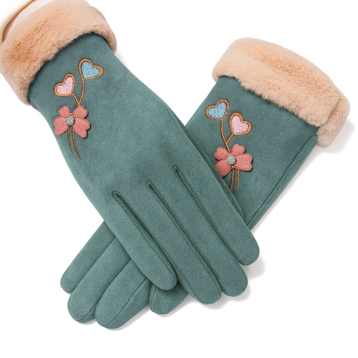 Hidzo Handschoenen - Dames - Groen - Onesize