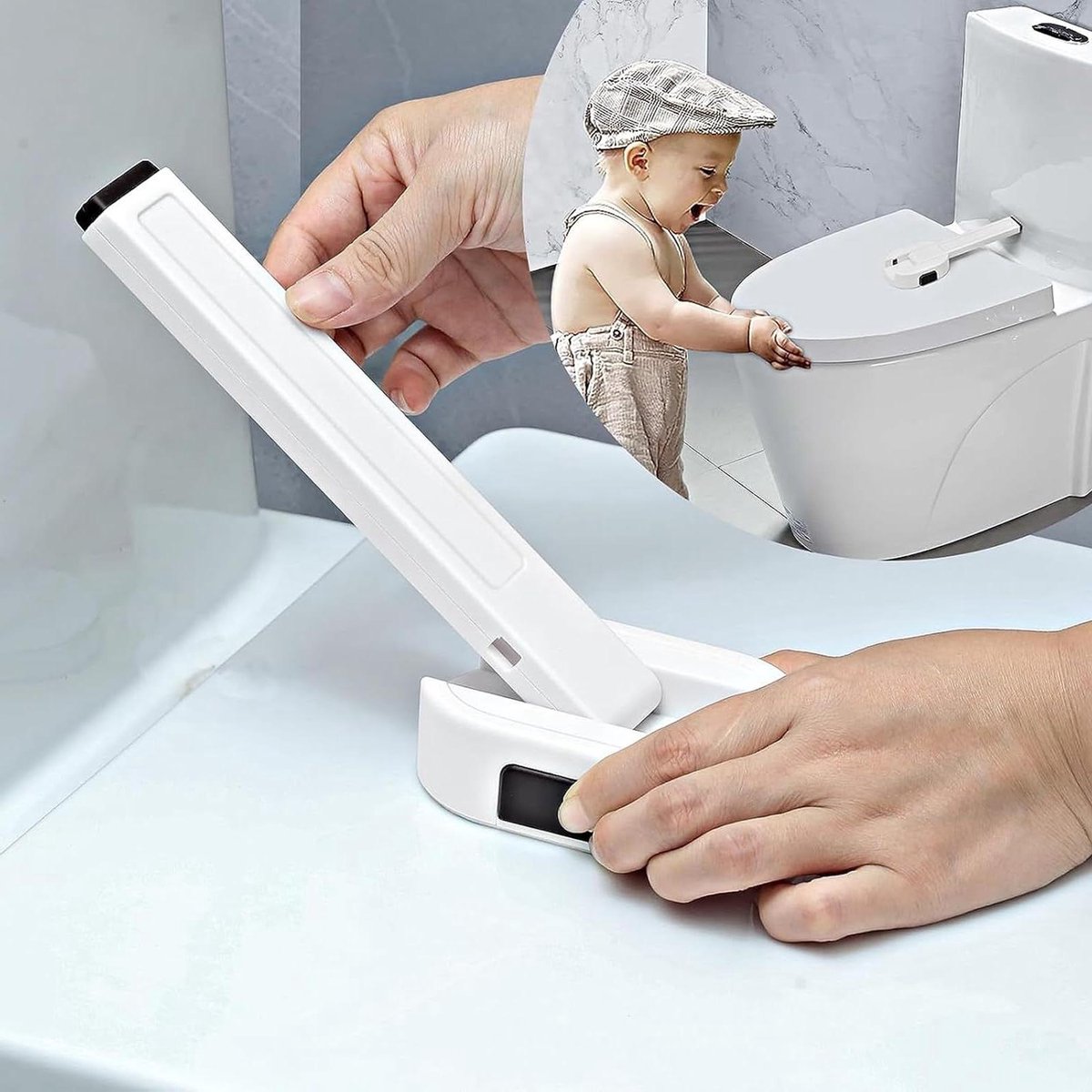 Kinderbeveiliging voor toiletten | Toiletsloten voor baby's | Veilig slot voor kindveilige toiletbril | Makkelijk te gebruiken | Meerdere toepassingen