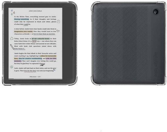 Crystal Clear Hoesje - Geschikt voor Kobo Libra Colour - TPU Hoes Cover - Transparant - ereader hoesje - cover van MMOBIEL — afbeelding 5