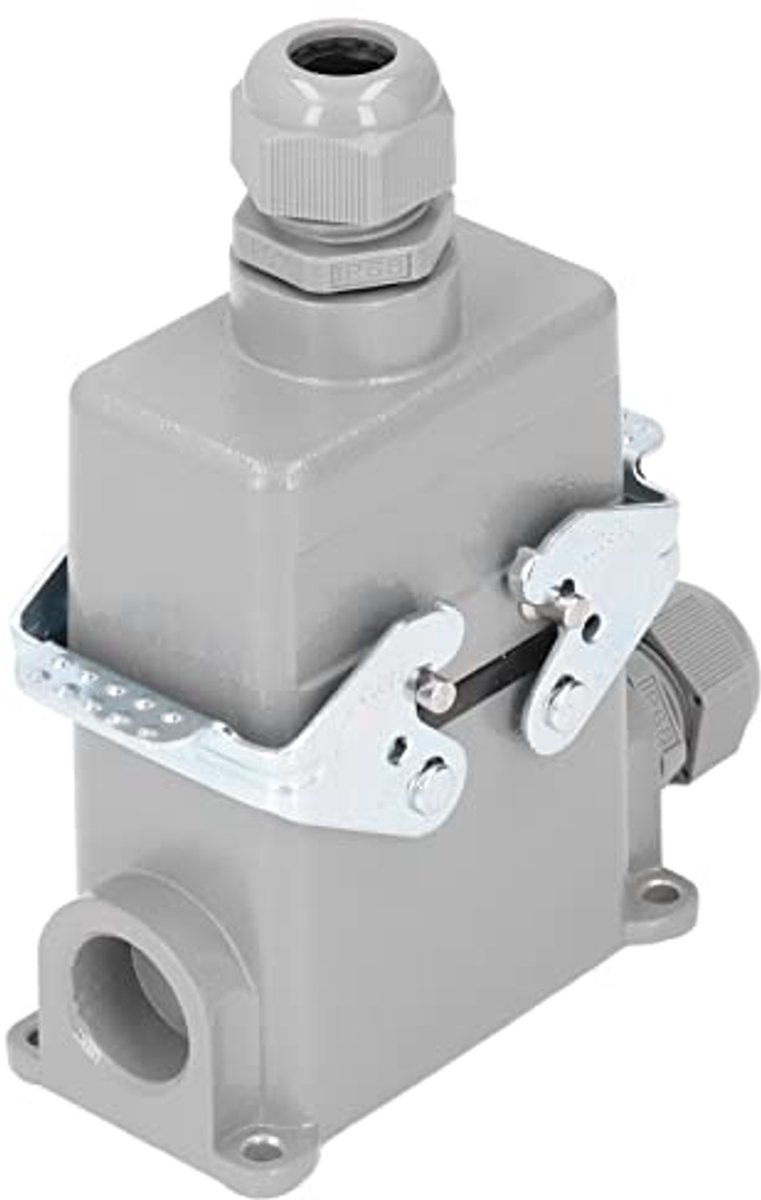 Rechthoekige connector, gegraven aluminiumlegering Hittebestendige waterdichte industriële pluggen voor grote mechanische apparatuur