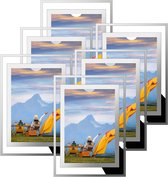 Set de cadres photo en verre pour photos - 15 x 20 cm - mariage salon chambre à coucher bureau - 6 pièces