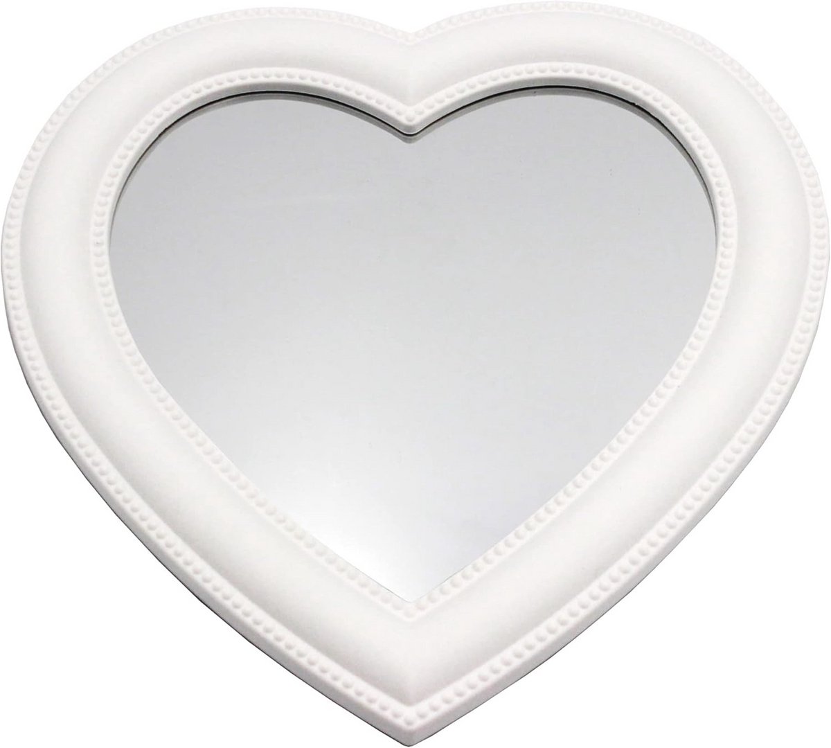 Hart make-up spiegel 27 x 27 cm voor wand en bureau in wit