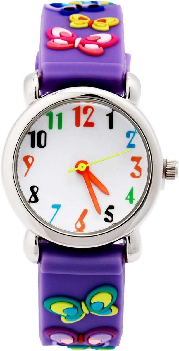 Kindhorloge Meisjes Digitaal Quartz Waterdicht met Siliconen Band - Leuk Cartoon Ontwerp