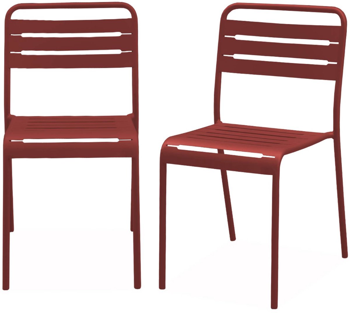 sweeek - Set van 2 tuinstoelen metaal - amélia