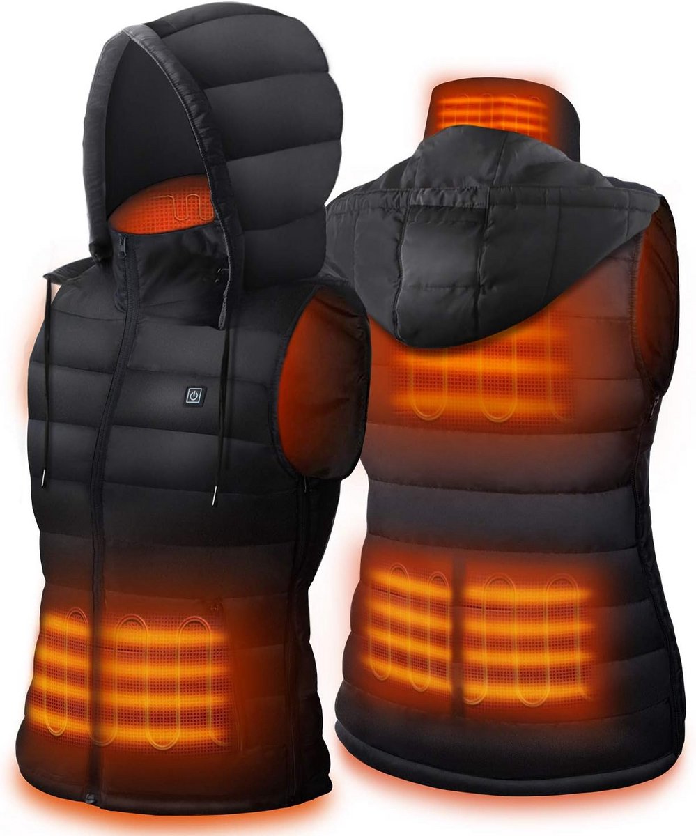 Verwarmd Vest met Capuchon voor Heren en Dames - USB Elektrische Bovenkleding
