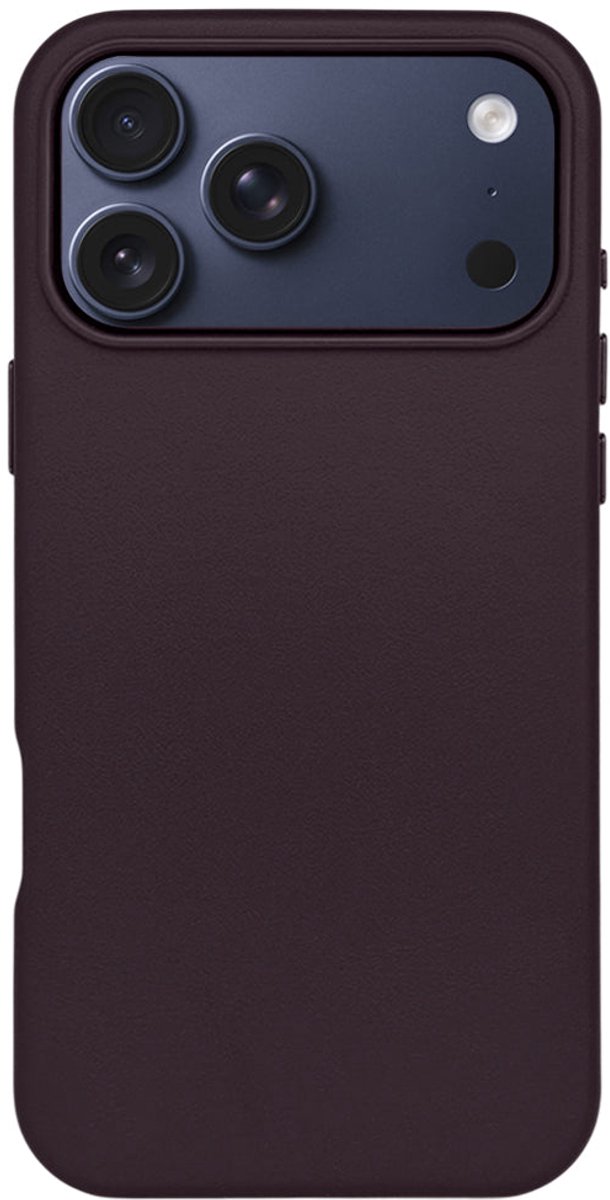 Casify Leren Hoesje geschikt voor MagSafe iPhone 17 Pro Max Hoesje - Donkerpaars