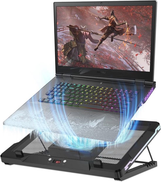 LIANGSTAR Kühler für 12-17 Zoll Laptops, 5 Lüfter Cooling Pad Mit LIANGSTAR Kühler für 12-17 Zoll Laptops, 5 Lüfter Cooling Pad Mit