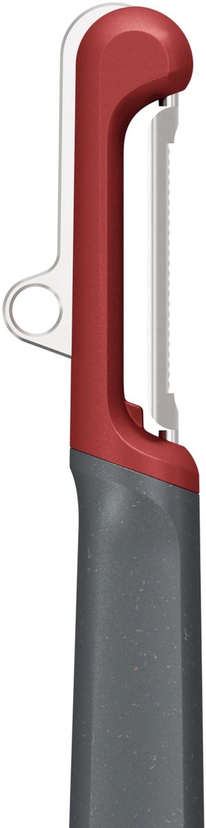 Unyqoos® Ergonomische dunschiller met tarwestro greep en roestvrijstalen lemmet