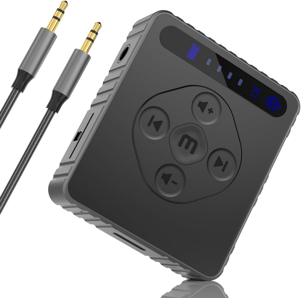 Bluetooth Audio Adapter Auto Ontvanger met Handsfree Functie en HiFi Bass - 3.5mm Jack