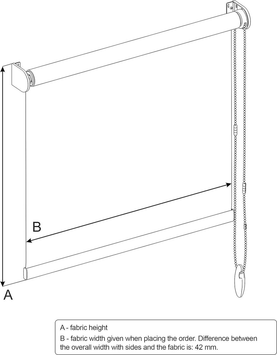 Free Hanging Rolgordijn Semi-Blackout Fresh Mint 1100x1800mm