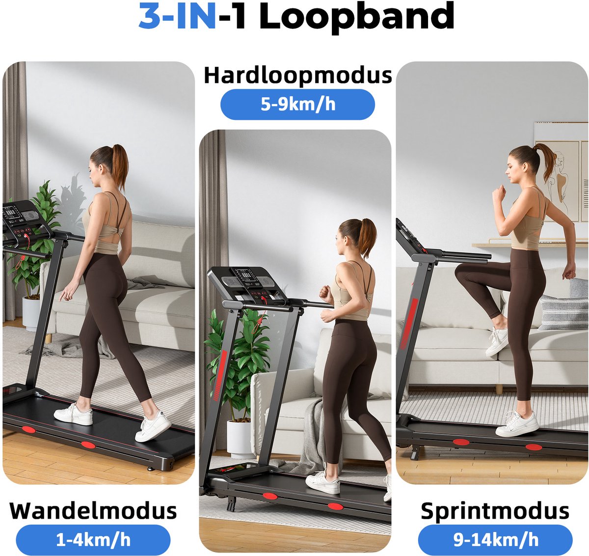 Y-RAIN Elektrische Loopband 3,0 pk Motor - Met 12% Helling - afbeelding 2
