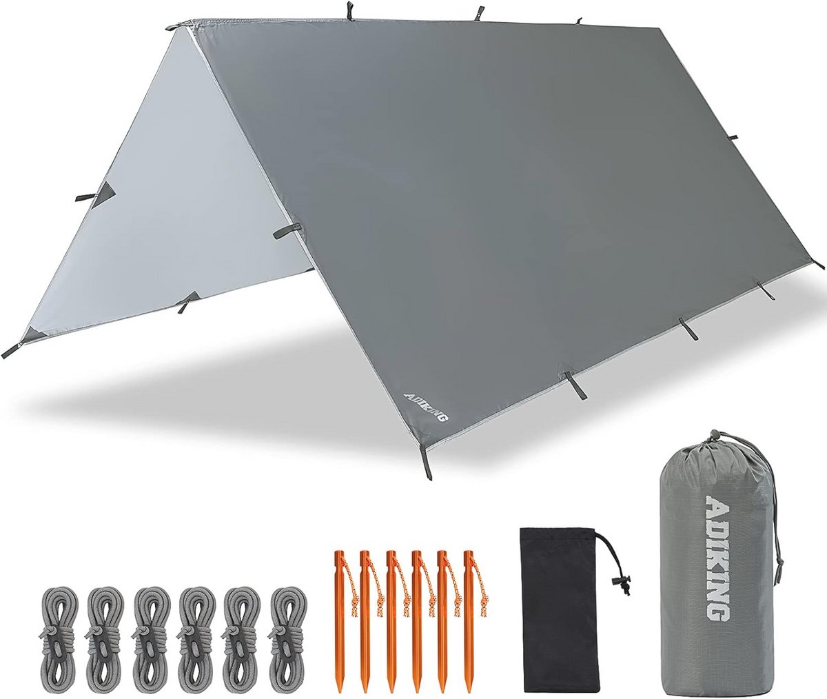 Waterdicht Camping Tentzeil 3,2 m x 3 m – Lichtgewicht, UV-Bescherming en Ideaal voor Outdoor Activiteiten