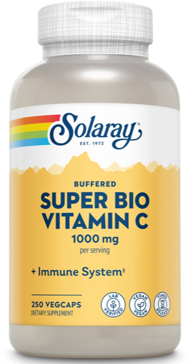 Solaray Super Bio C Gebufferd TSTR - 250 vegacapsules