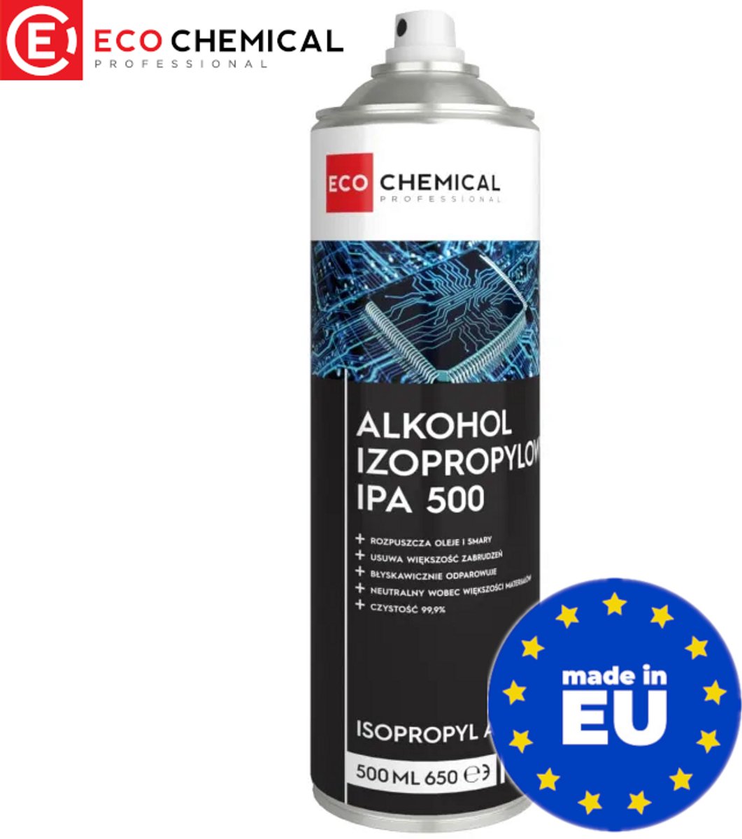 IPA Spray 500ml 99,9% Elektronica Reiniger - Isopropyl Alcohol Aerosol PC Laptop Toetsenbord