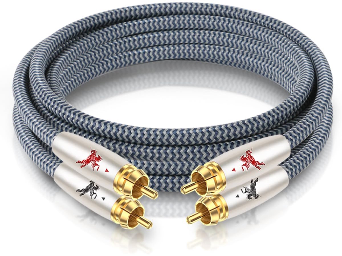 Hoge kwaliteit RCA audiokabel 2 x RCA stekker naar 2 stekkers 1,5 m