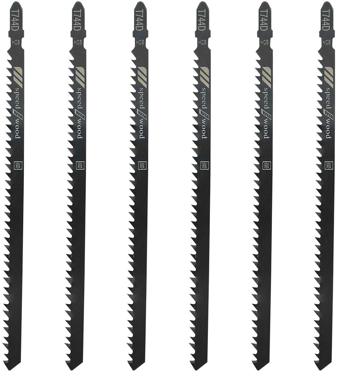 Set van 6 Professionele Decoupeerzaagbladen voor Hout, Kunststof en PVC