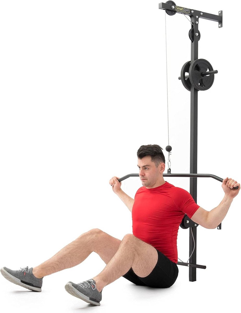 Wandgemonteerde Lat Pulldown Machine voor Krachttraining Bovenlichaam en Buikspieren