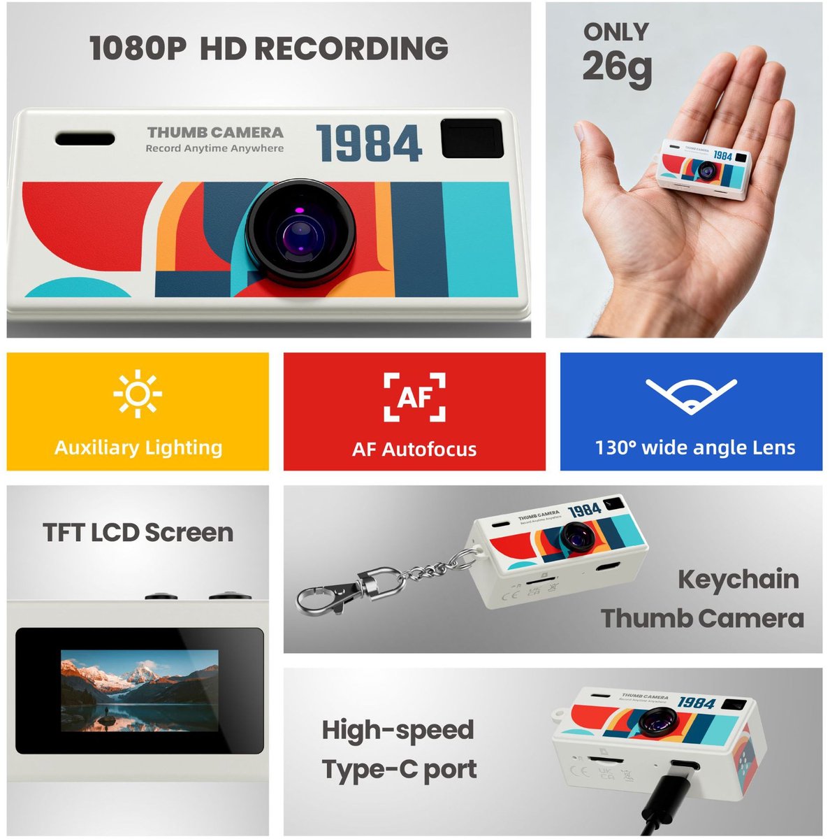 Cadeaus Mini Duimcamera - 1080P Video thumbnail 3