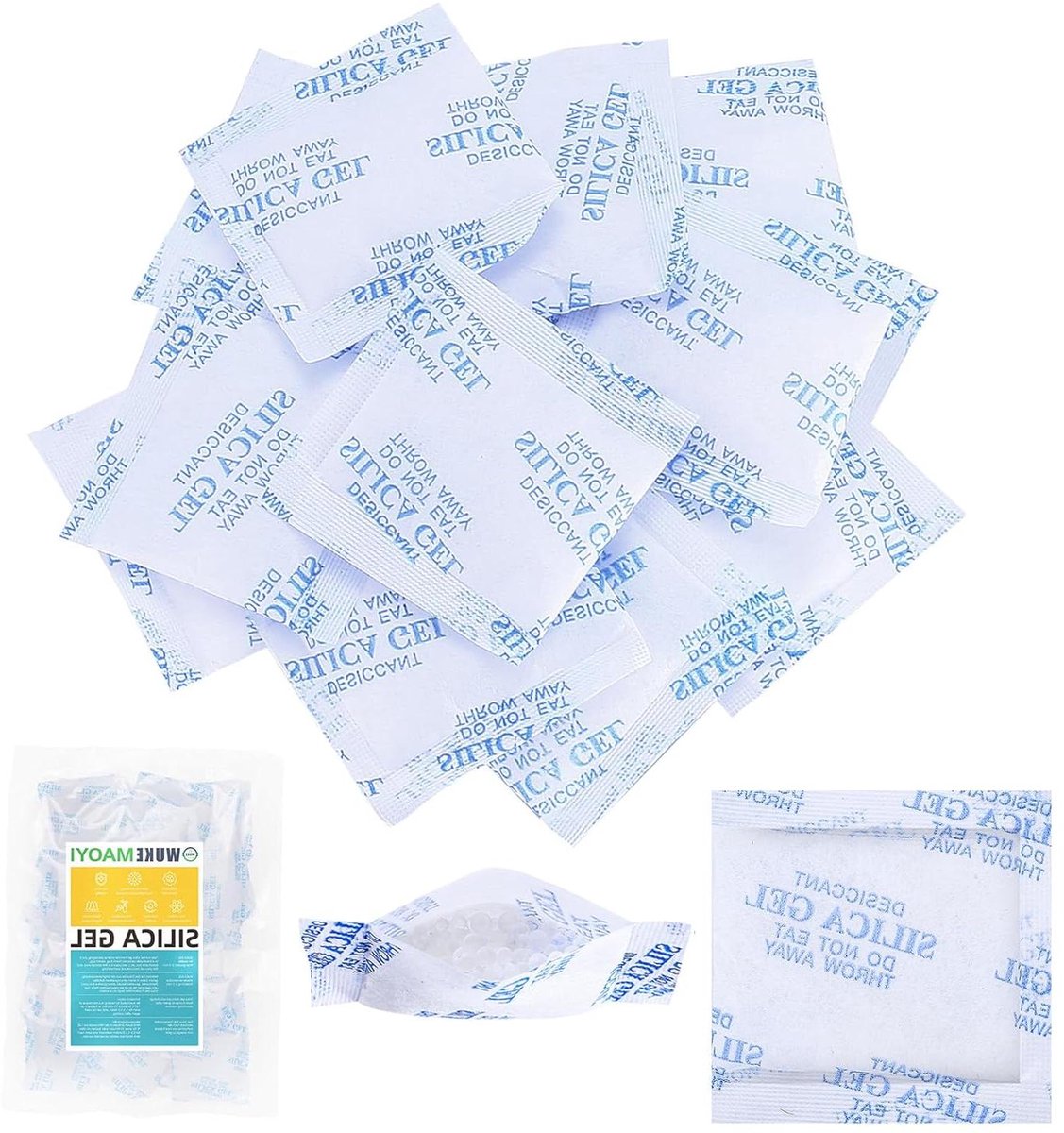 Allecta - Silicagel zakken 10 g x 80 stuks voor elektronica, kleding, laden - droogmiddel