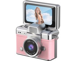 Mini sleutelhanger camera - 1080P digitale camera met 64GB TF-kaart, compact gadget voor kinderen en volwassenen, ideaal verzamelobject en cadeau voor reizen, verjaardagen en als klein cadeautje - Roze
