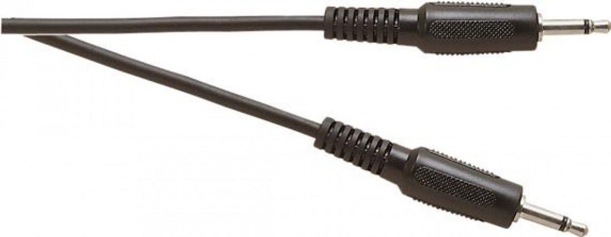 Zwarte Afgeschermde 3,5 mm Mono Jack Kabel 1,2 Meter