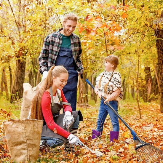 Unyqoos® Verstelbare metalen tuinhark met 18 versterkte tanden voor efficiënt tuinonderhoud van Merkloos	 — afbeelding 4