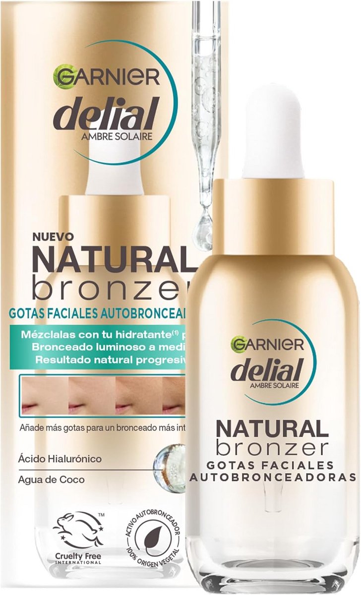 Gezichtsbronzer druppels voor een natuurlijke zomerse teint