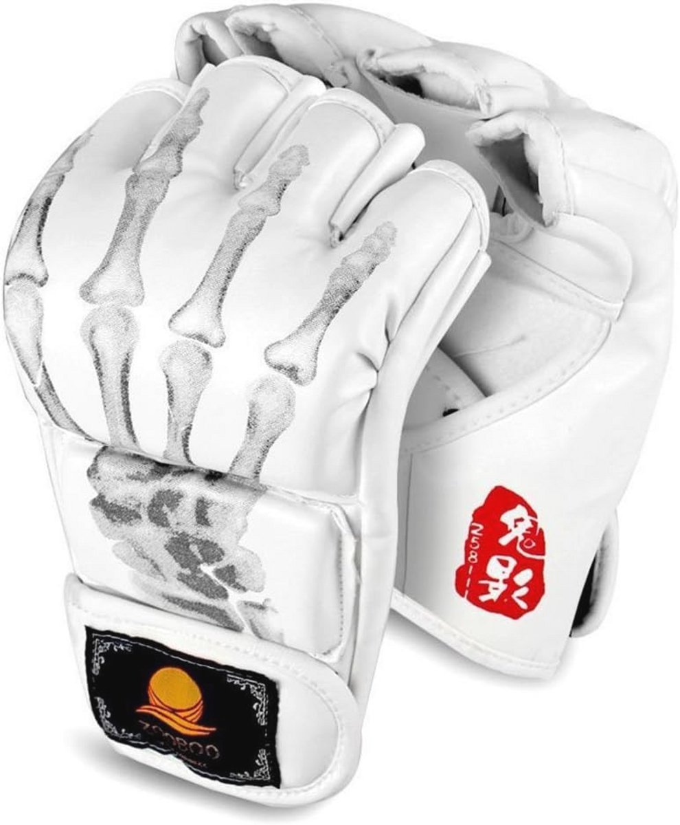 MMA Handschoenen voor Training en Sparring - Halve Vinger Bokshandschoenen met Verstelbare Polsband