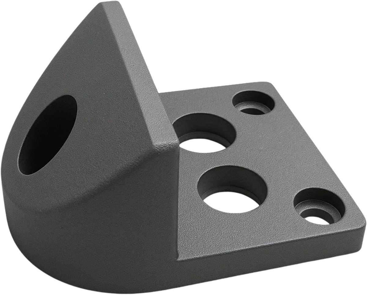 Deurstopper voor zware deuren en roldeuren - 150 x 130 mm, verzinkt staal en rubber