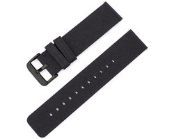 Nylon bandje - geschikt voor Garmin Vivoactive 4 / Venu 3 / Venu 2 / Forerunner 255 / Forerunner 265 / 570 (47mm) en Polar Vantage M / M2 / V3 / Grit X (Pro)- gesp - zwart