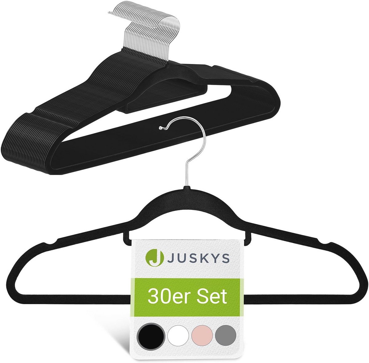 Fluwelen Kleerhangers Set van 30 - Antislip, Ruimtebesparend en Draaibare Haak