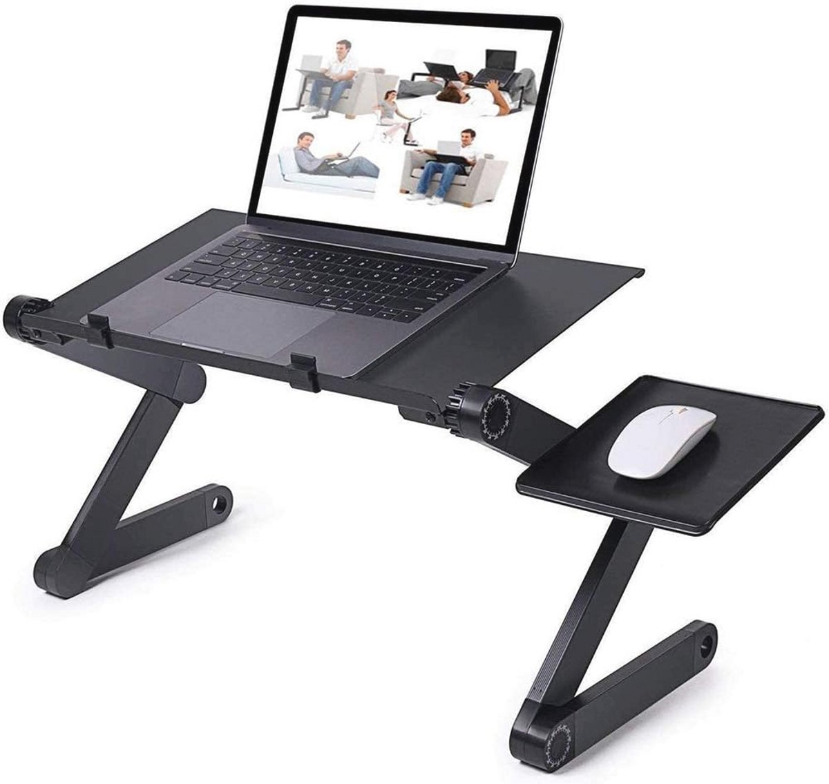 Verstelbare Laptoptafel - Opvouwbaar, Bamboe, Met Antislip en Draagbaar Ontwerp