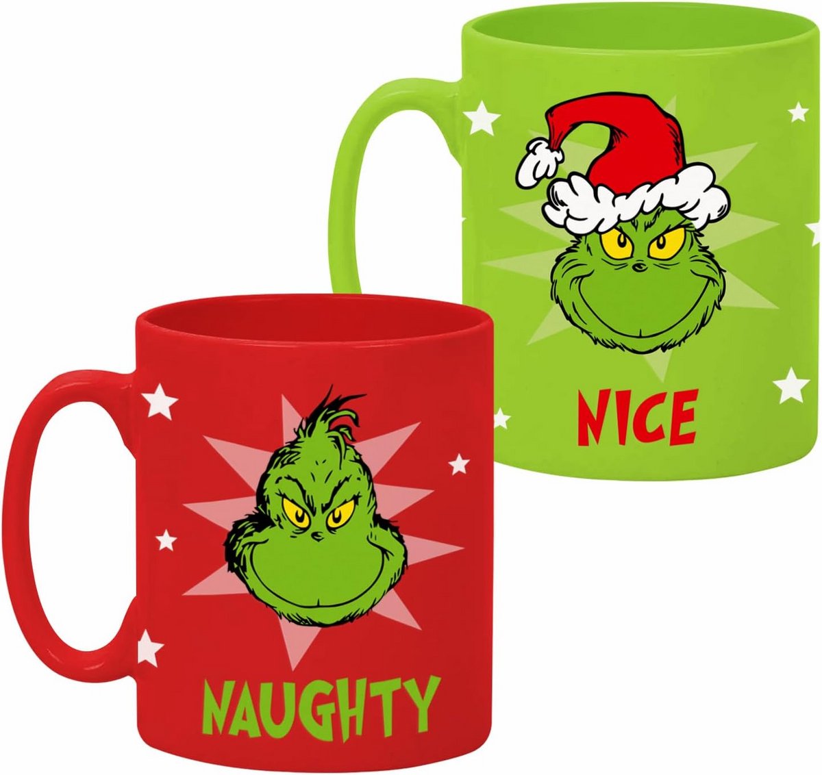 Keramische kerstmokken 2 stuks 325 ml voor koffie thee
