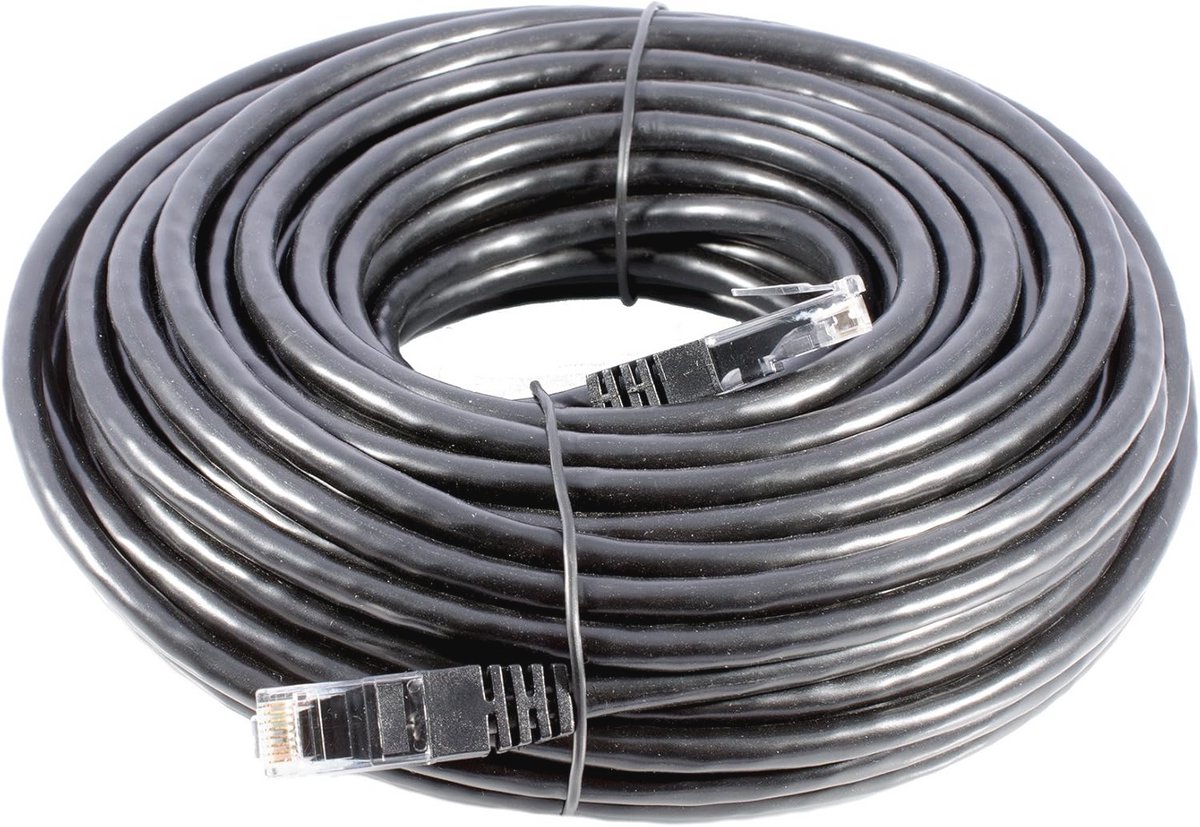 30 m Massief Koper UTP CAT6 Netwerkkabel - Plug & Play voor Binnen en Buiten - GigaBit Ethernet
