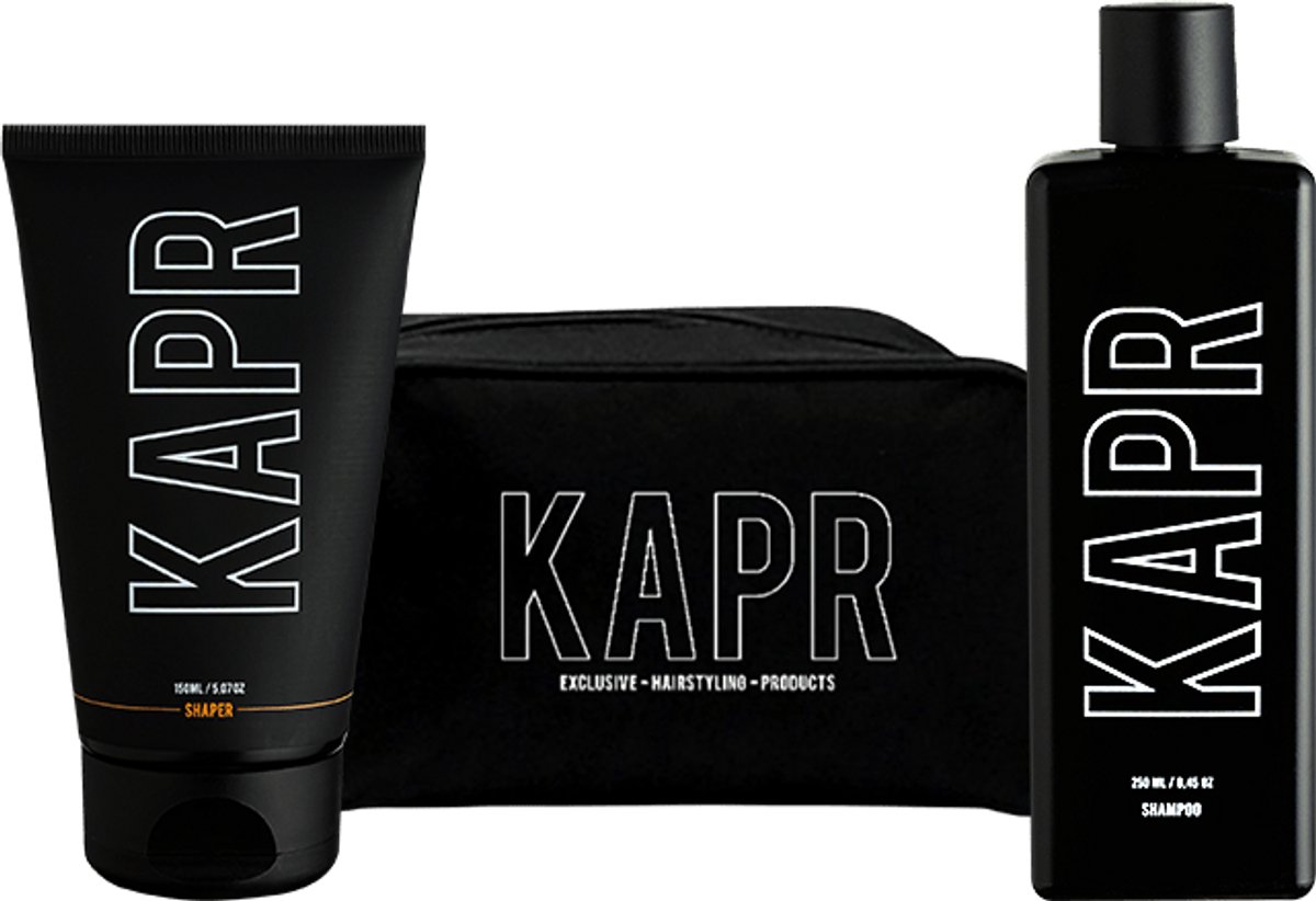 The Exclusive Hairstyle Deal KAPR Shaper 150 ml en shampoo 250 ml incl gratis toilettas