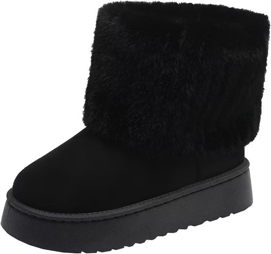 👢 Bottines Femme à Talon Épais - Intérieur Doublé de Fausse Fourrure, Semelle Antidérapante - Style Élégant pour Toutes Occasions