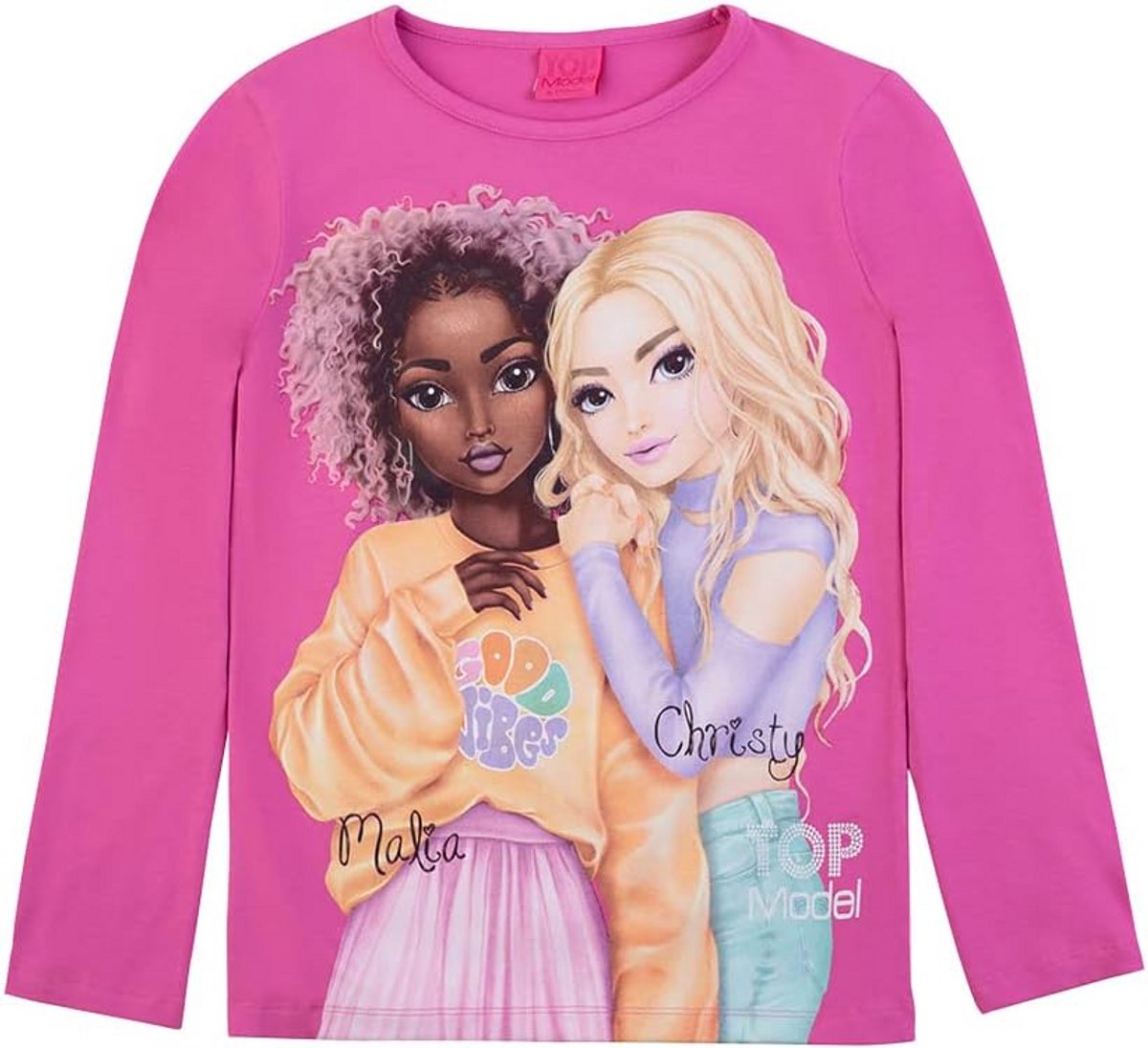Meisjes T-shirt met Afbeelding van Stijlvolle Figuren Roze