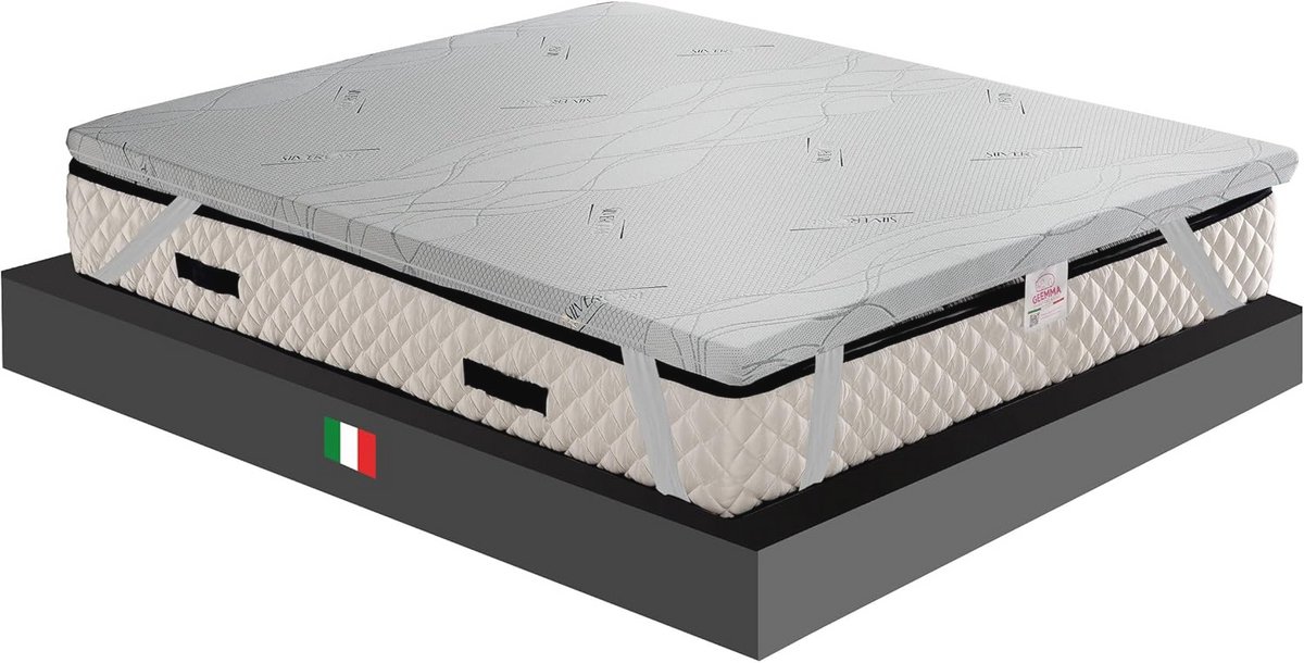 Stevige Matrasbeschermer 6 cm Hoogte, Orthopedische Corrector, Hypoallergeen en Antibacterieel, 80 x 200 cm