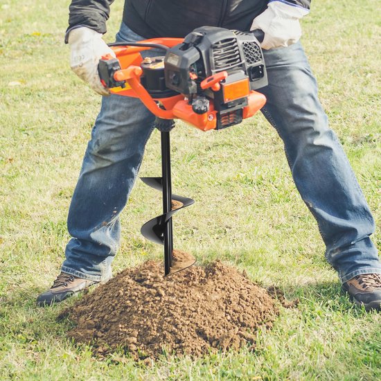 Grondboor ⌀ 60 mm met Adapter - 80 cm Grondboor voor Boren van Gaten en Planten van Bomen — afbeelding 3