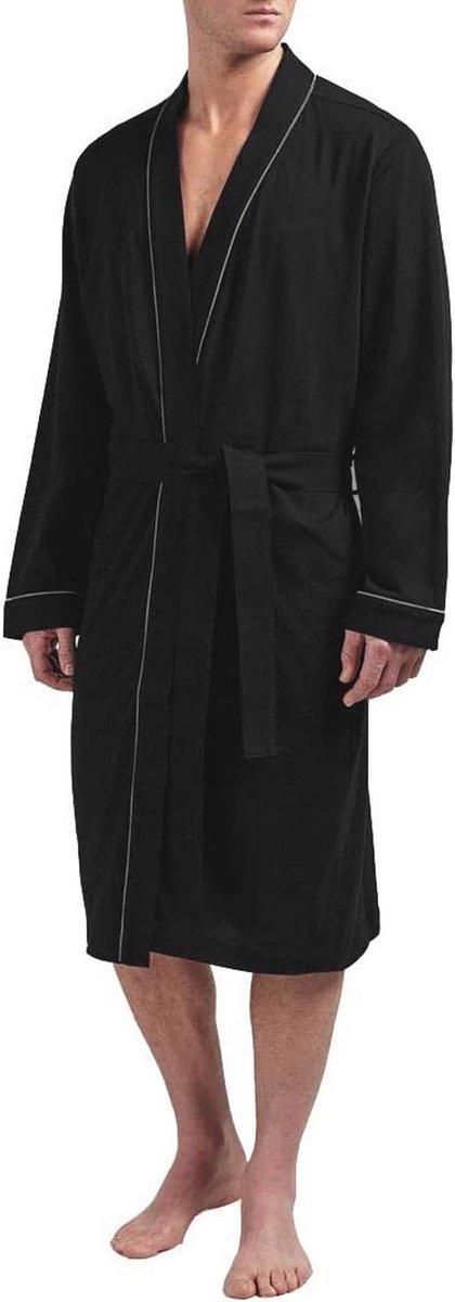 Lichtgewicht katoenen badjas voor heren met capuchon - zachte kimono en spa