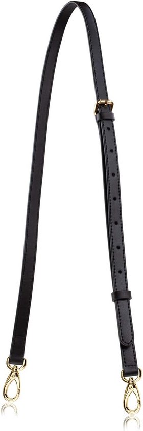 QUARKZMAN Tasriem PU-Leder - Vervangingsriem Met Sluiting 41 Cm Zwart Voor Handtas & Portemonnee