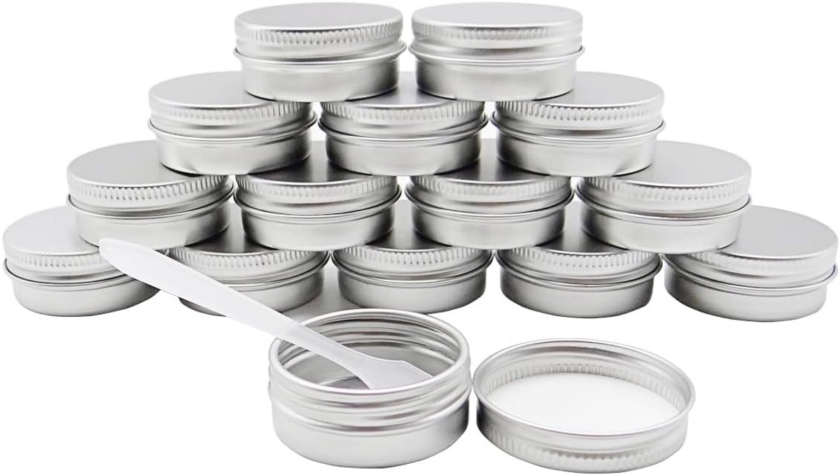 15 stuks 15 ml Aluminium Blikjes voor Cosmetica en DIY - Kleine Lotioncontainers