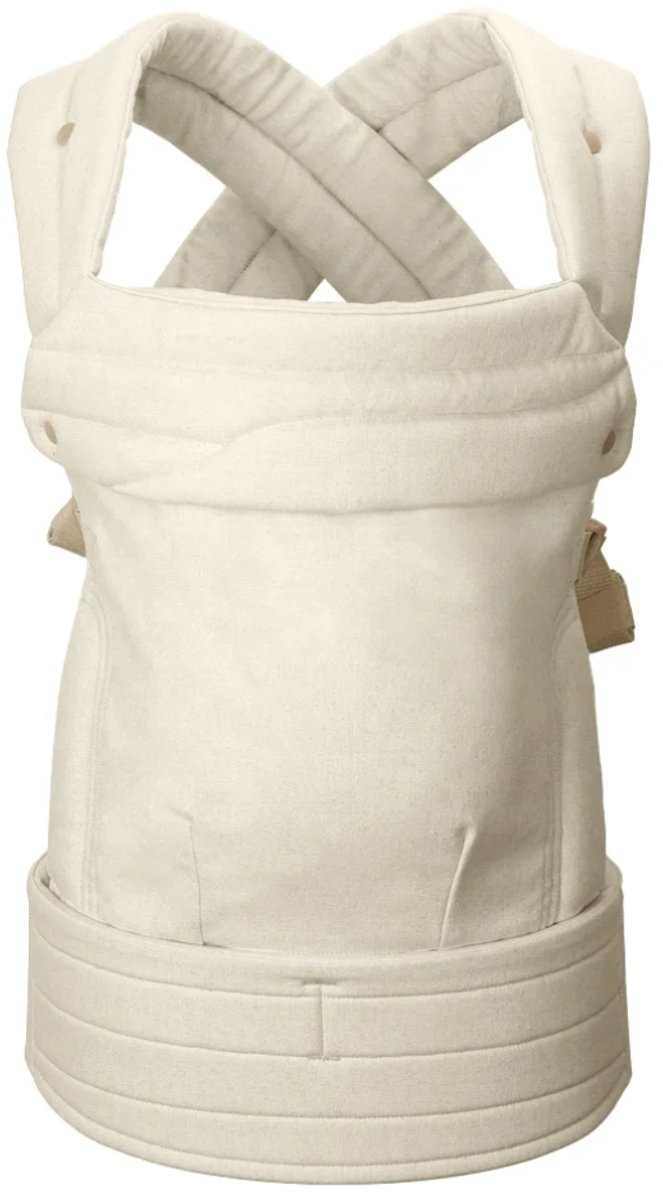 Mogi Products-Ergonomische Draagzak - Babydraagzak vanaf Geboorte - Zand / Beige - Katoen & Linnen Look - Verstelbaar & Heupvriendelijk — afbeelding 2
