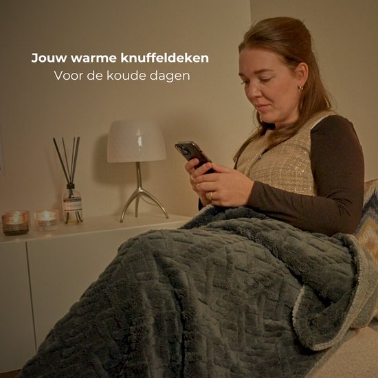 Luvego Elektrische Deken XL - Bovendeken & Warmtedeken - 180x130CM - 1 of 2 persoons - TÜV GS - Omslagdeken & Knuffeldeken - 9 Warmtestanden met Timer - 160W - Wasbaar - Verwarmingsdeken Fleece Plaid - Grijs