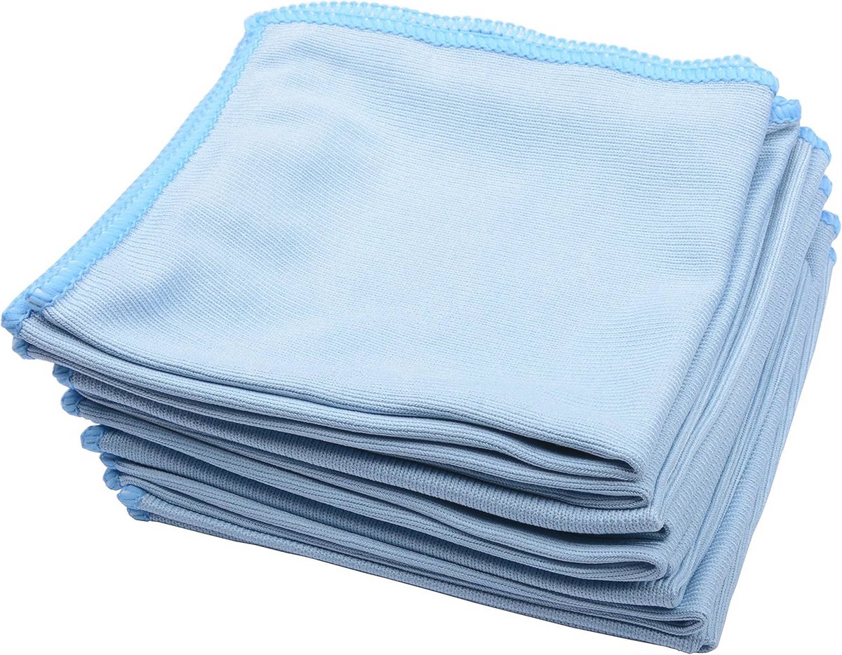 8 Stuks Microfiber Schoonmaakdoeken 12"x12" voor Glas, Spiegels en Meer