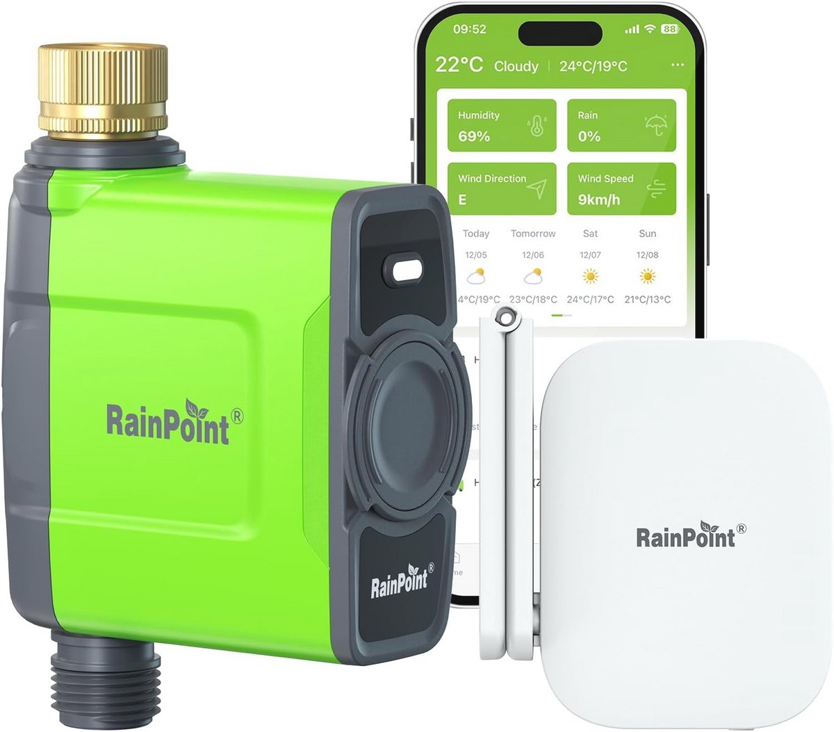 Slimme WiFi Water Timer voor Tuinslang - Automatische Besproeiingscontroller met App Besturing